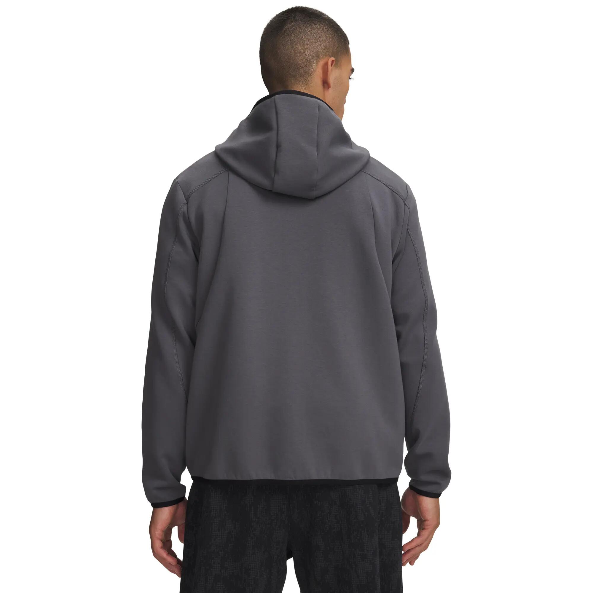 sweat-shirt UA UNSTOPPABLE FLC FZ HOMME gris fonce 5/6