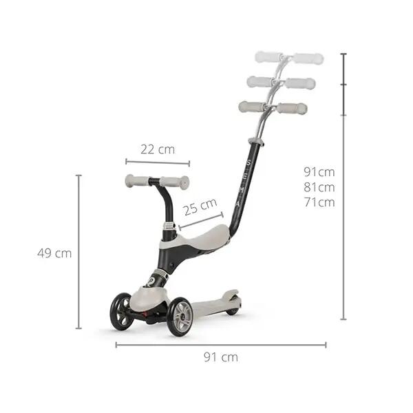 Sema Step Scoot and Ride - Patinete de equilibrio 5-en-1 - Beige 7/7
