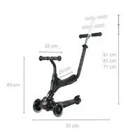 Qplay Sema Step - Trottinette d'Équilibre 5-en-1 - Noir 4/7