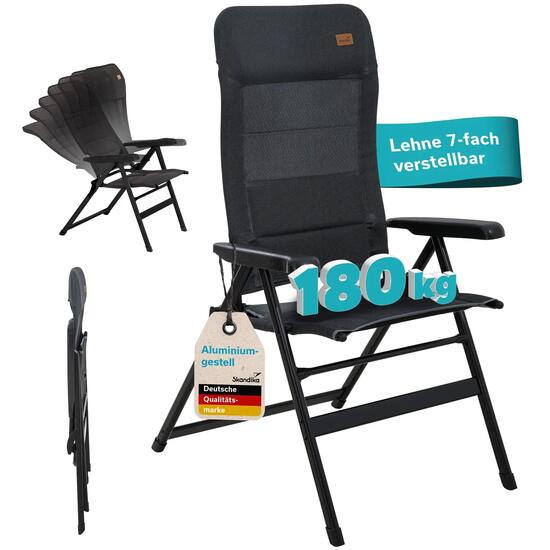 Fauteuil de camping - Lepola XL - aluminium - pliant - dossier réglable
