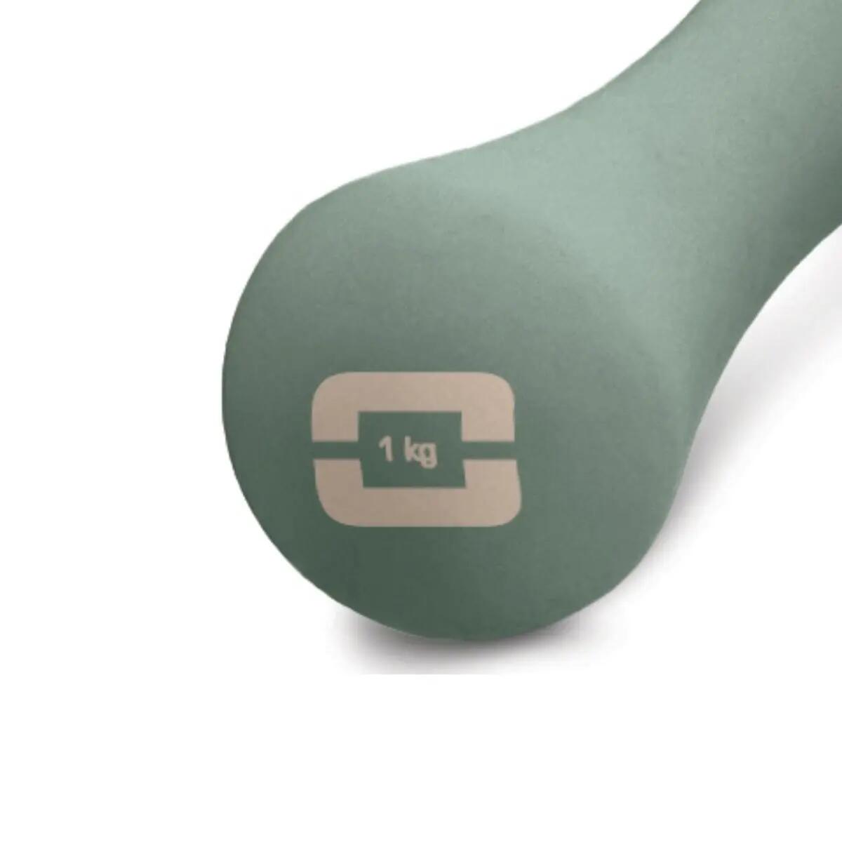 Halter de yoga em neoprene 1 kg Chá Verde 2/3