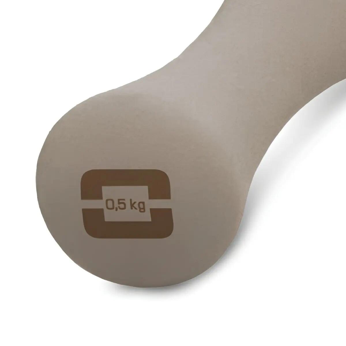 Haltère yoga néoprène 0,5 kg Sable 2/4