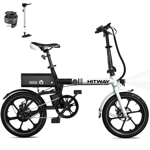 HITWAY Bicicleta Eléctrica Plegable E-Bike 16" Ligera Commuter BK35S
