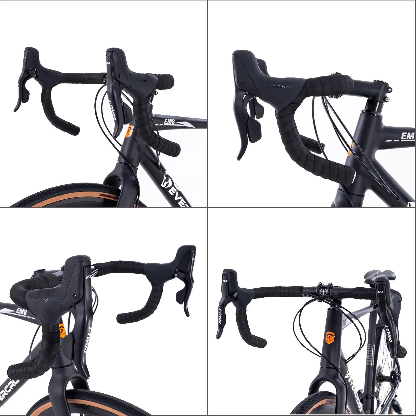 Vélo Route EM8 - Guidon Course - 2x8 Vitesses - Aluminium - Freins à Disque 8/15