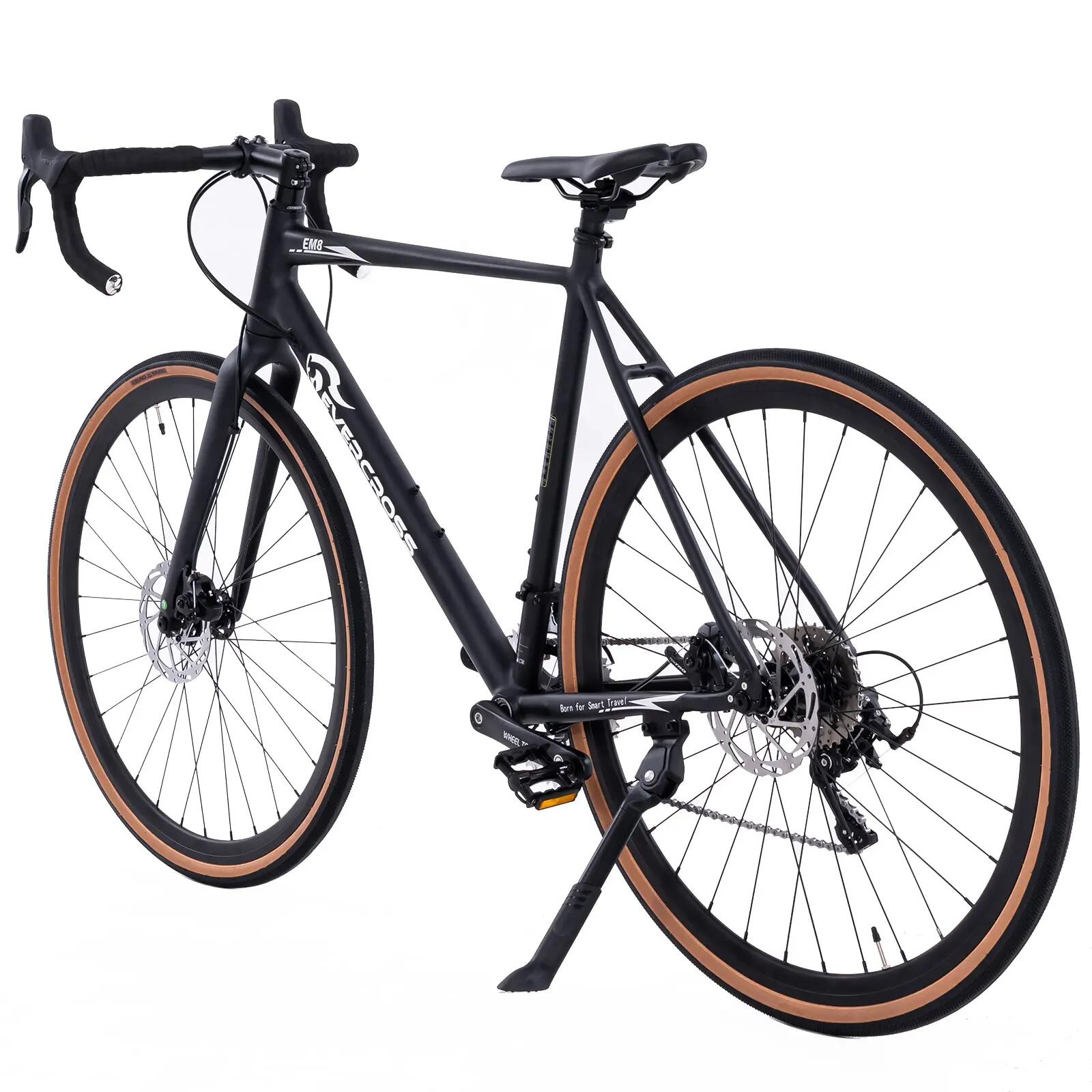 Vélo Route EM8 - Guidon Course - 2x8 Vitesses - Aluminium - Freins à Disque 13/15