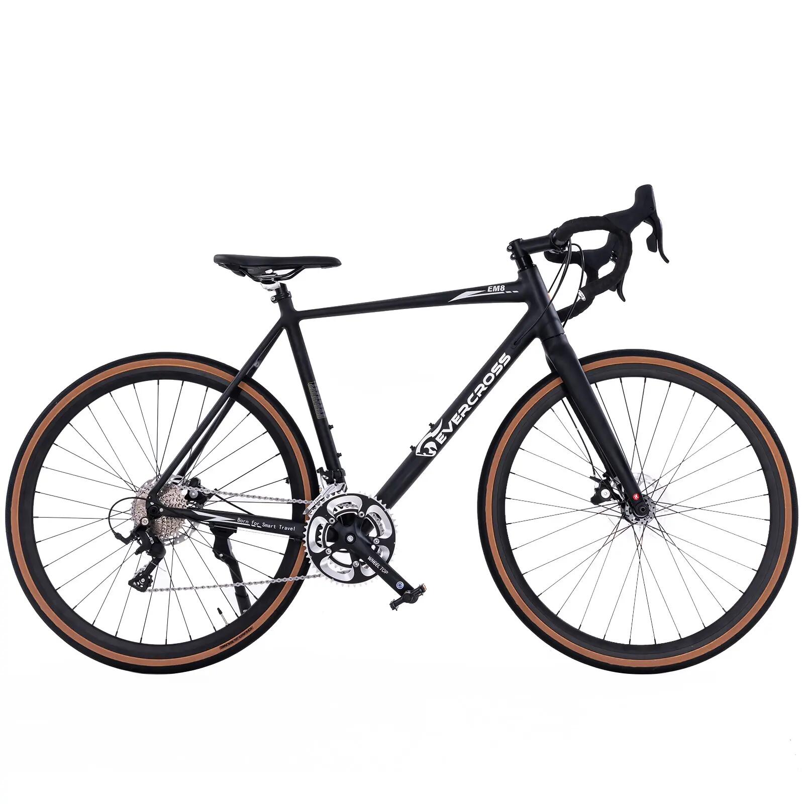 Vélo Route EM8 - Guidon Course - 2x8 Vitesses - Aluminium - Freins à Disque 11/15