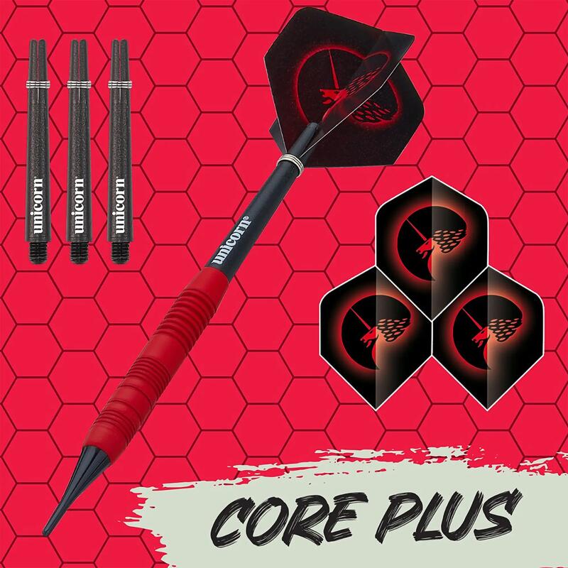 Unicorn 4254 Core Plus Kauçuk Kaplı 18 G Elektronik Dart Oku Seti