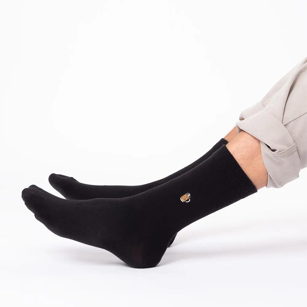 Herren & Damen Schwarze Motiv Socken 6er Pack (Modell: Juno) 5/6