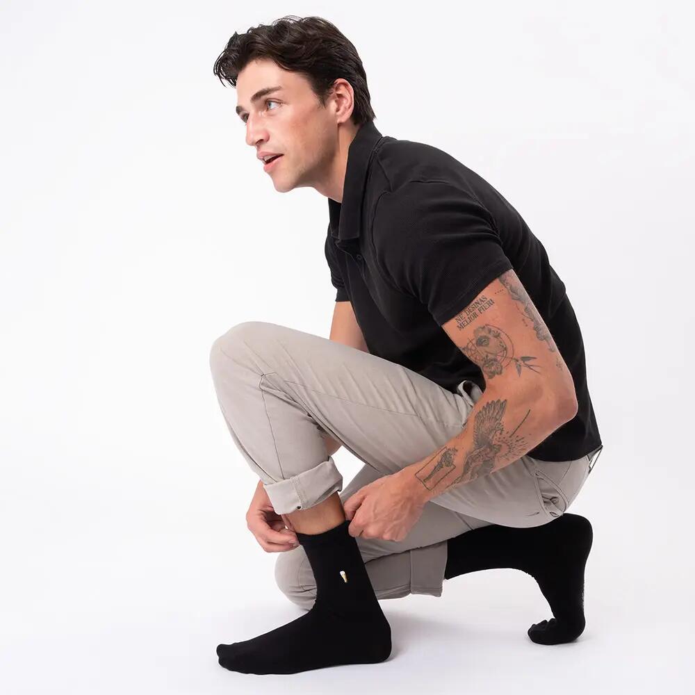 Herren & Damen Schwarze Motiv Socken 6er Pack (Modell: Juno) 4/6