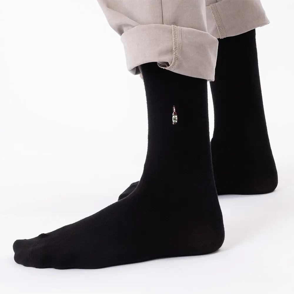 Herren & Damen Schwarze Motiv Socken 6er Pack (Modell: Juno) 2/6
