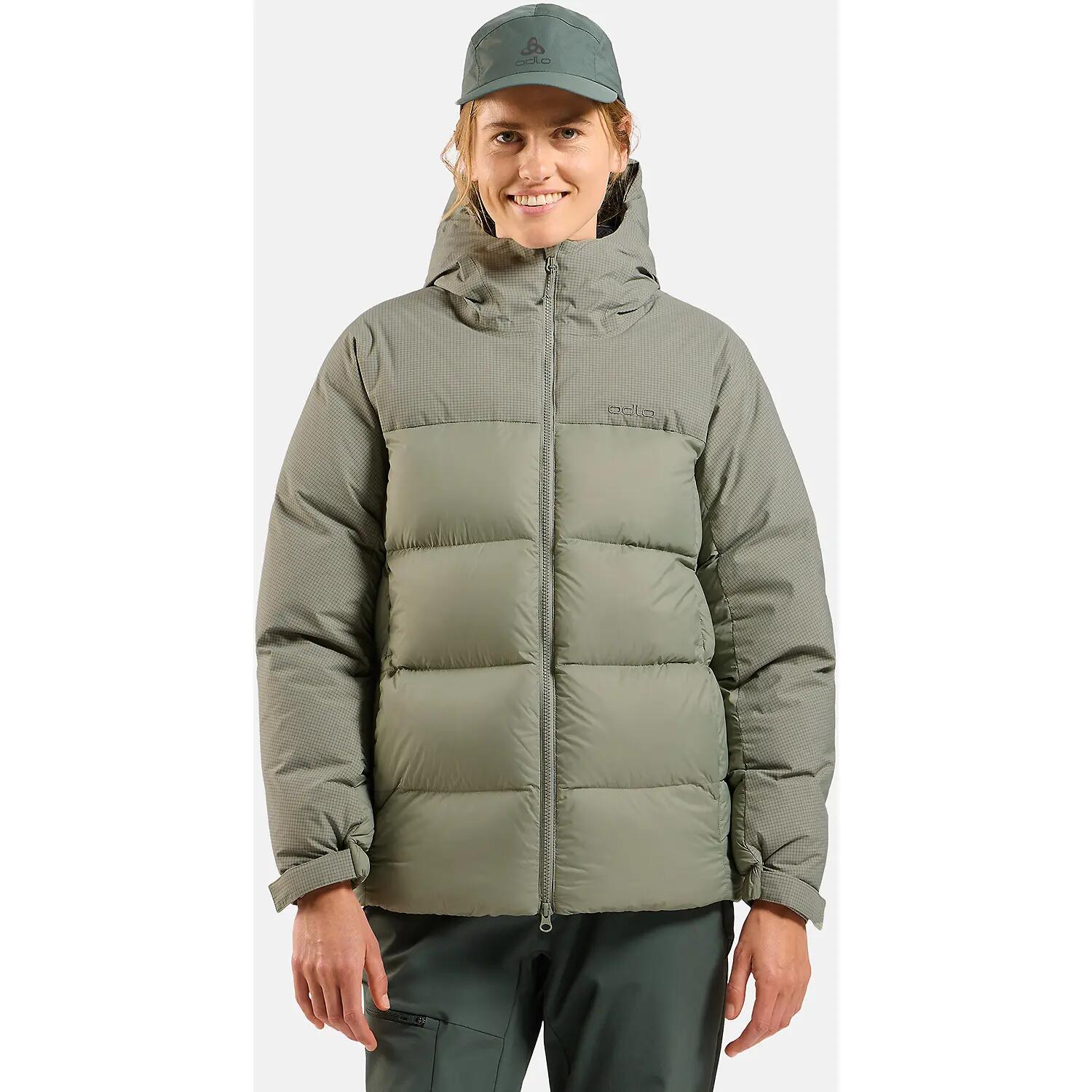 Damen Jacke DOWN HOODED 3/8