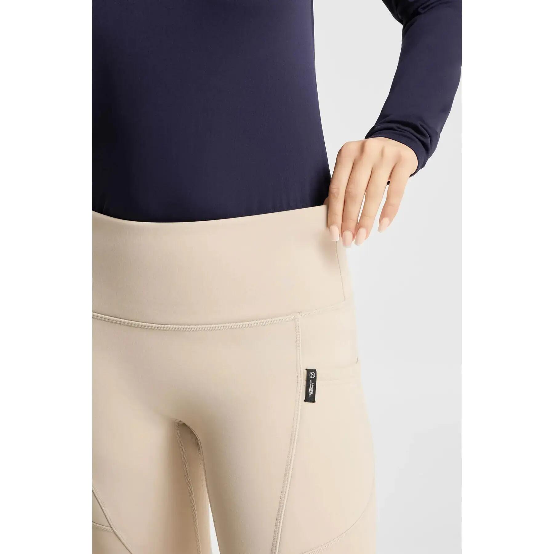 Legging équitation full grip thermique à fond intégral femme Horze Greta 3/4