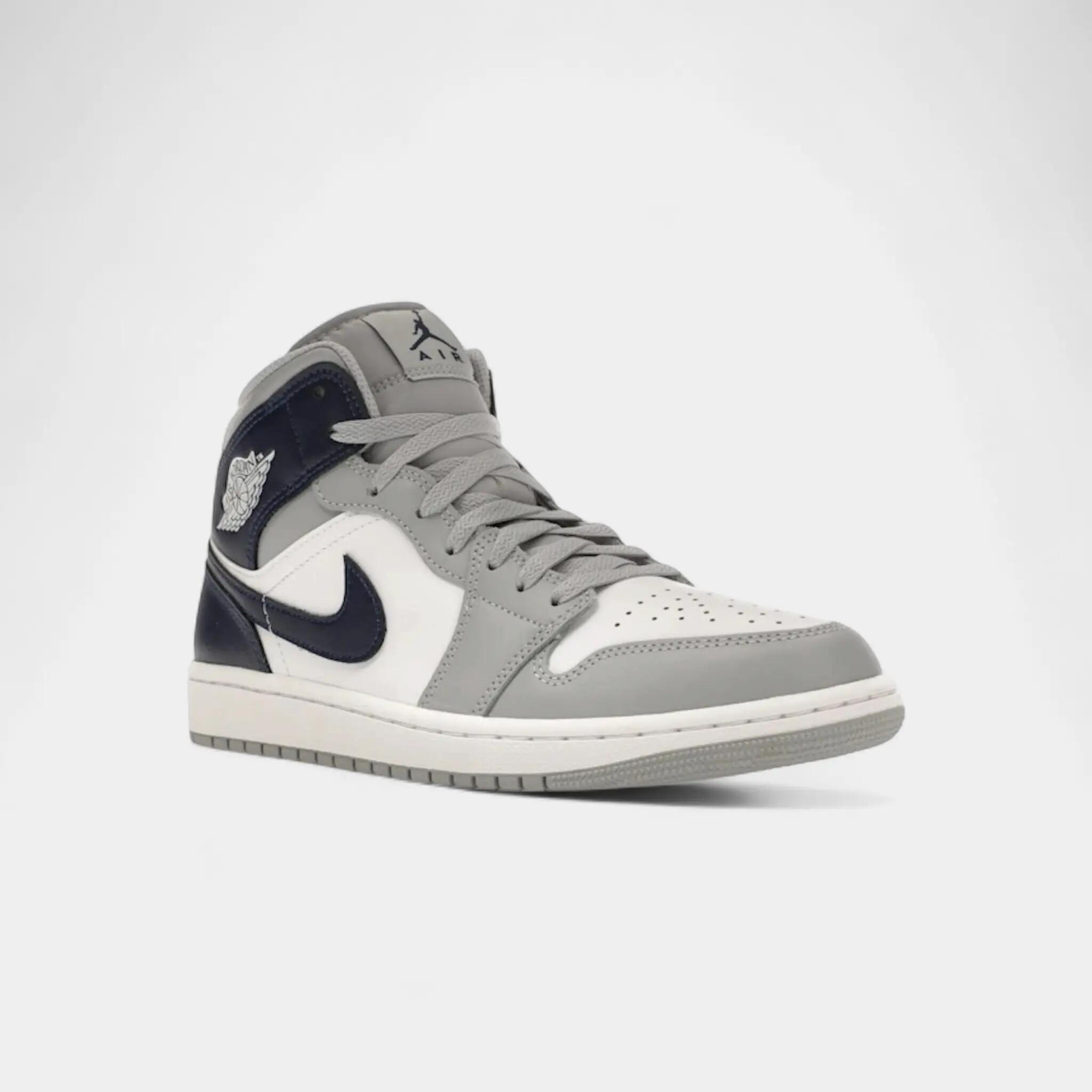 Jordan 1 Mid Wolf Grey Midnight Navy 2/5
