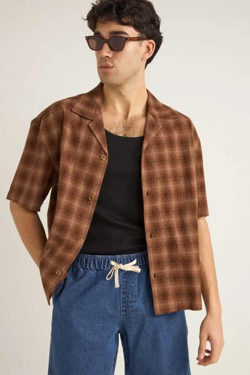 Camisa Homem Relaxed Shadow Check - S/S 2/5