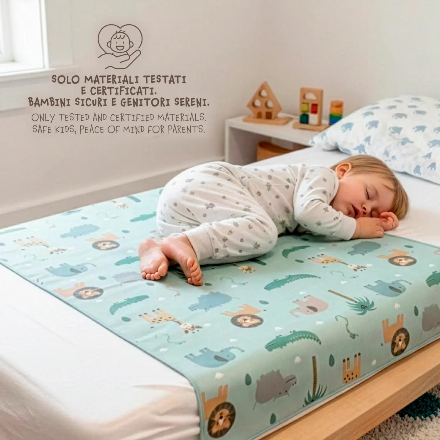 Traversina Impermeabile Bambino 70x90 cm Letto e Viaggio 3/7