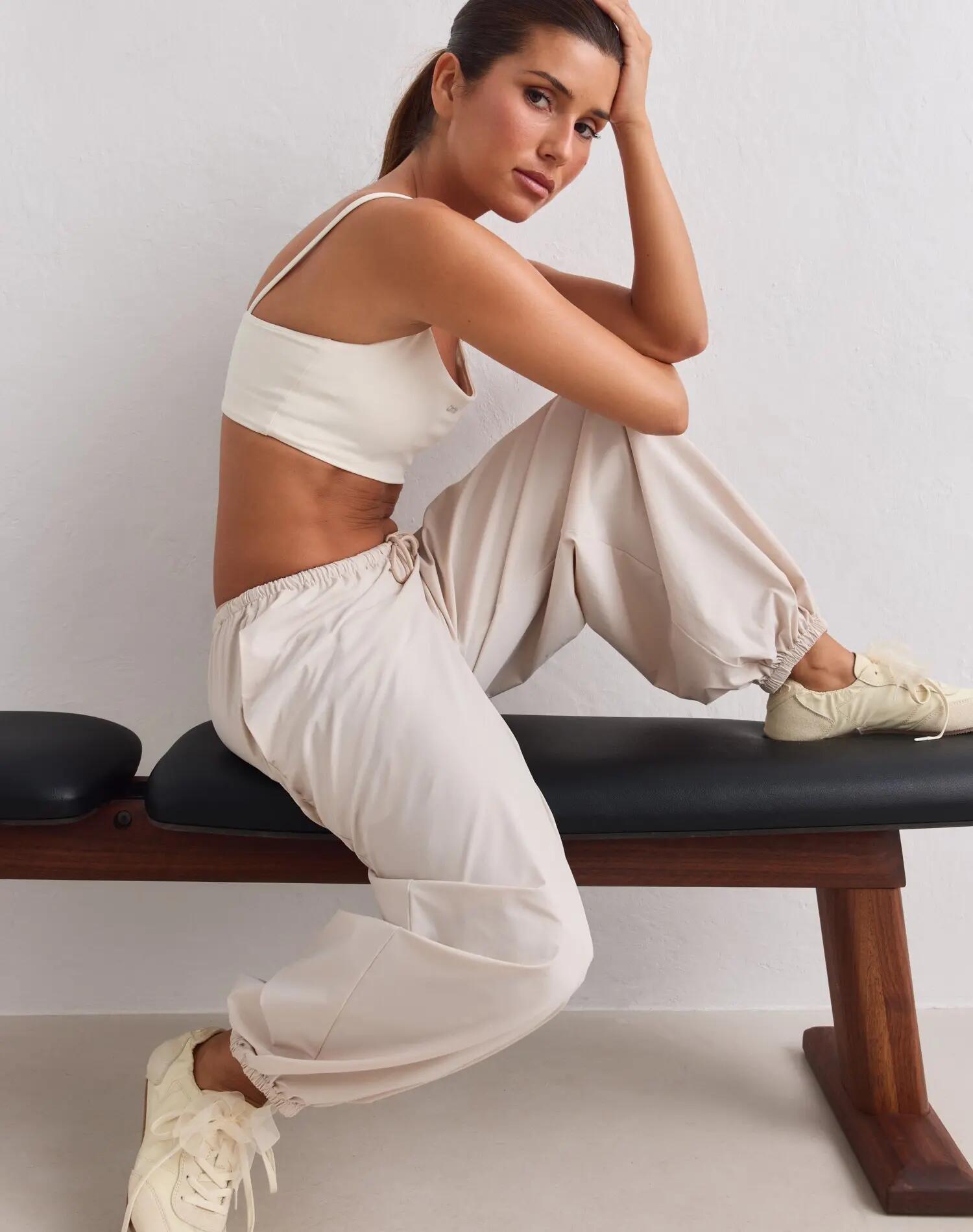 Damen Hose Windabweisend Ballon Sand 3/5