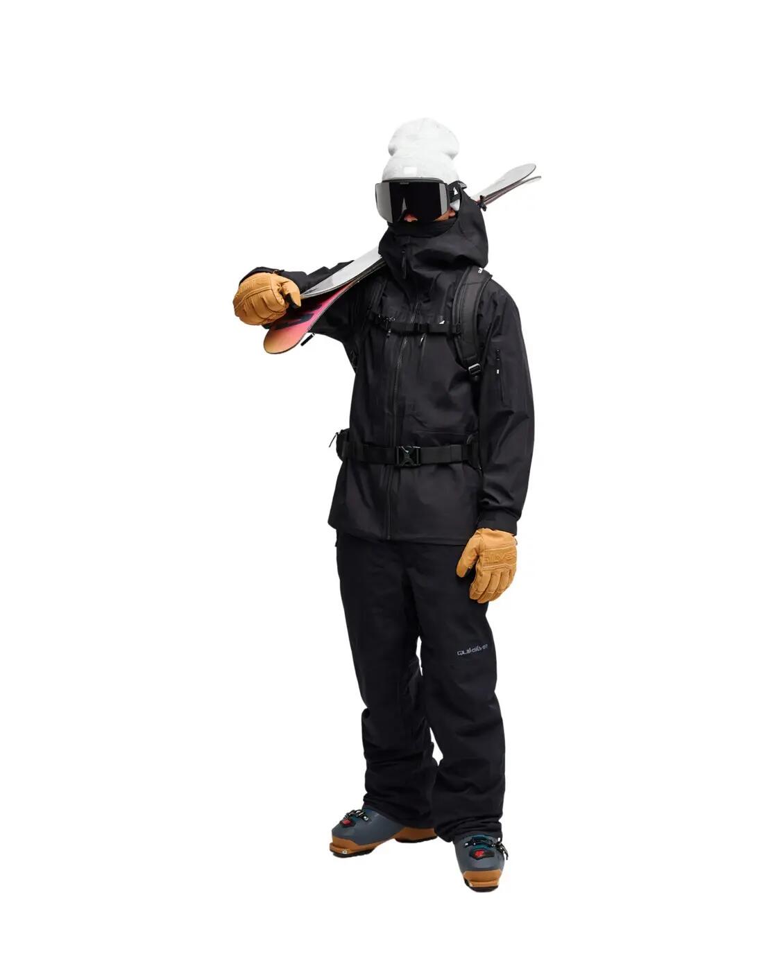 Technisch Snowjack OVERCAST 3L 20K Schwarz Heren 3/4