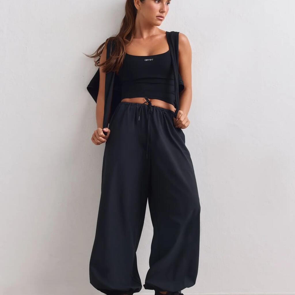Women's Pants Windbreaker Balloon Black