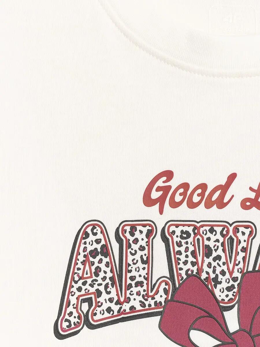 T-shirt boxy z nadrukiem dziewczęcy 4F 6/6
