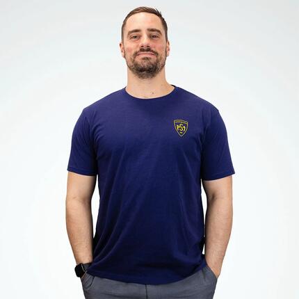 Asm Clermont-auvergne Beauregard T-shirt Voor Heren – Marineblauw