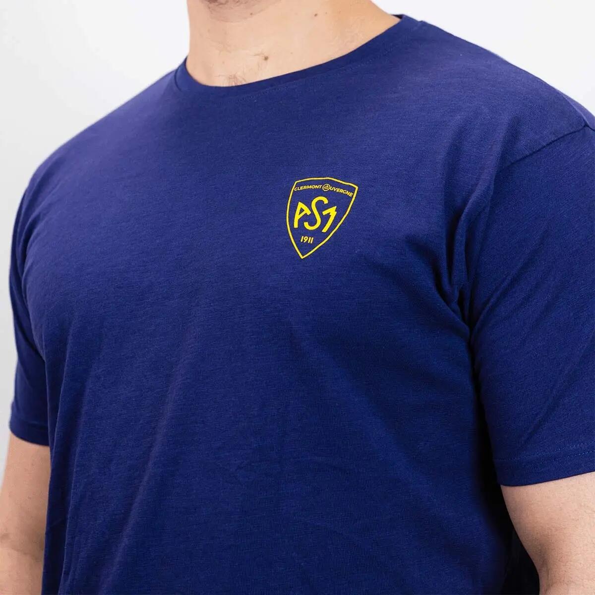 T-shirt ASM Clermont-Auvergne Beauregard pour homme Bleu marine 3/4