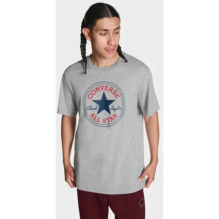 T-Shirt Converse Chuck Logo Tee, Cinza, Unissex 4/5