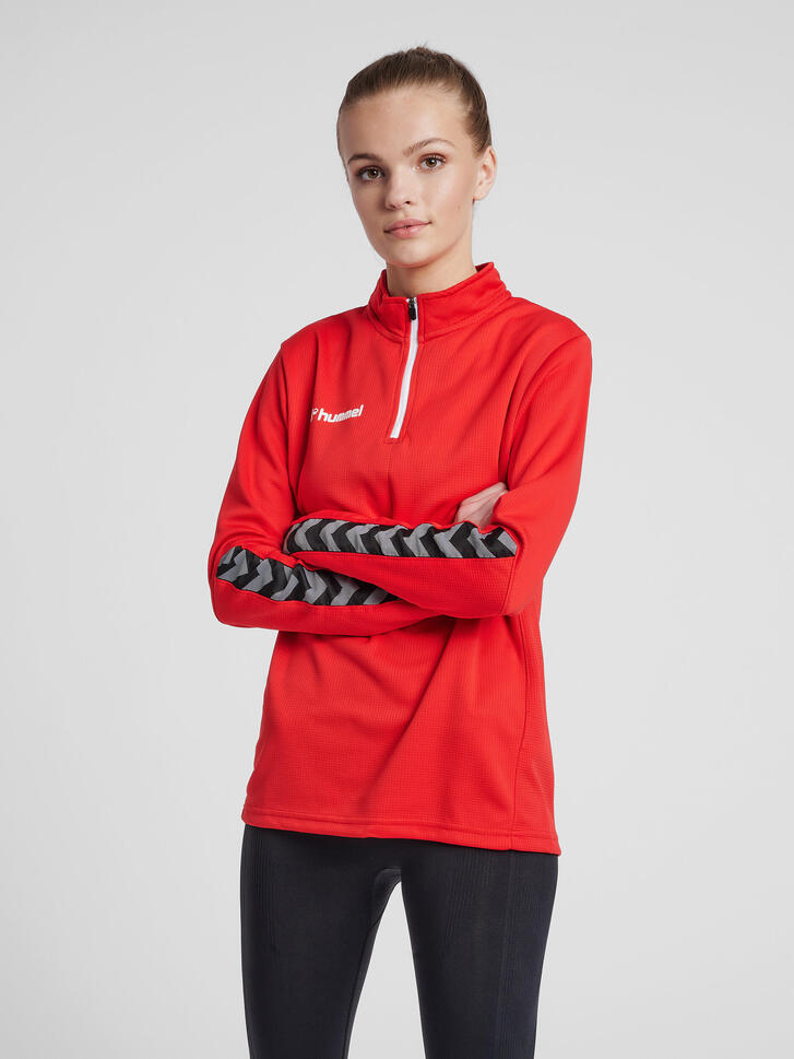 Bluza do piłki nożnej damska Hummel demi-zip hml AUTHENTIC