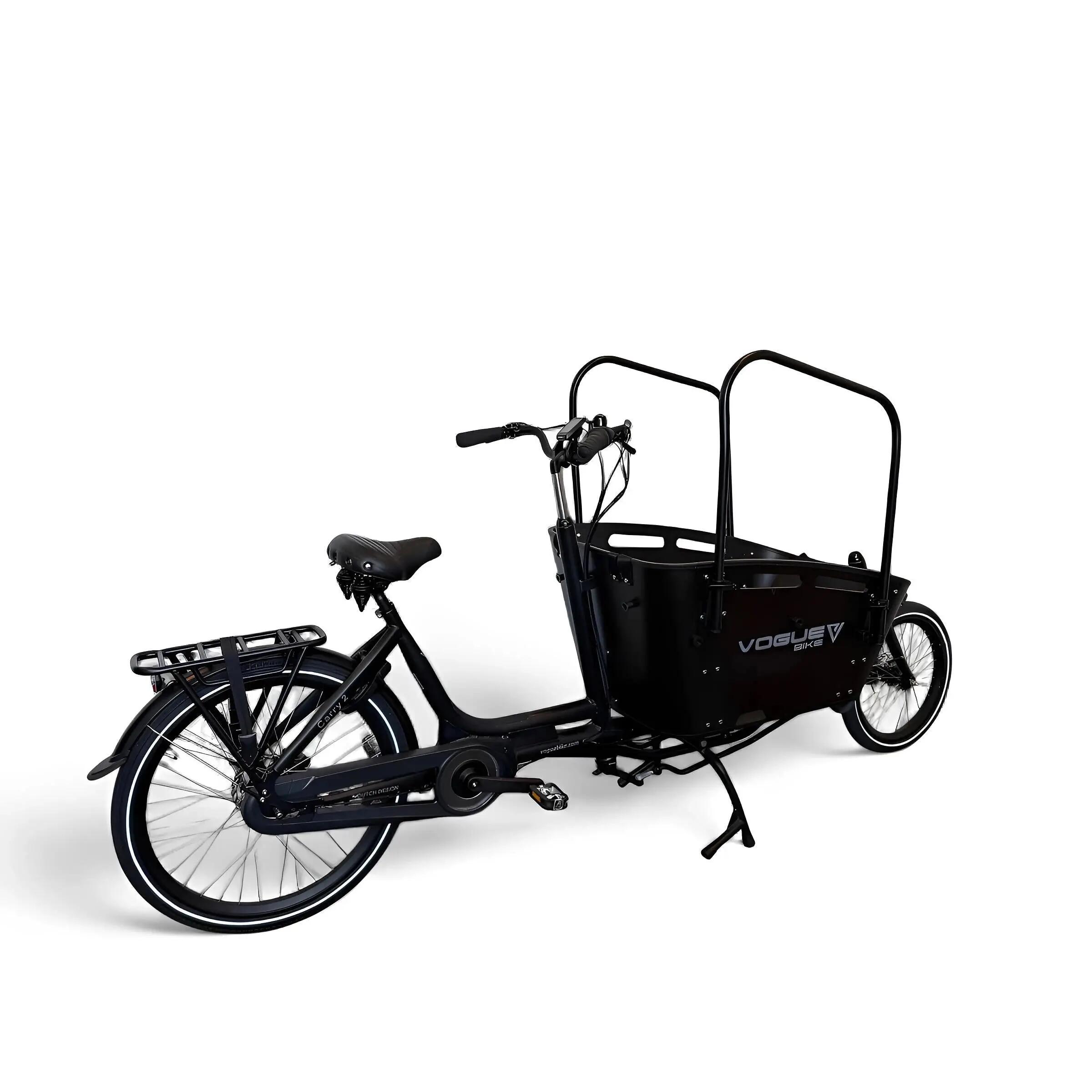 Vélo cargo électrique moteur central 80 Nm cadre 50 cm – Vogue Carry 2 noir mat 5/5