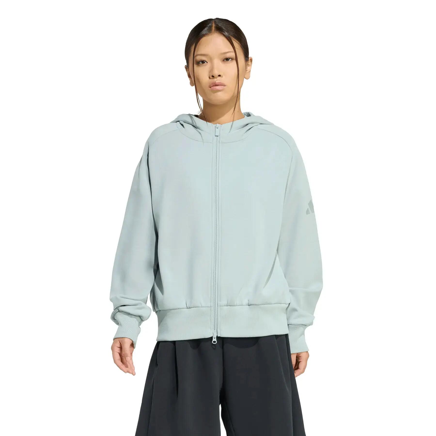 Felpa con cappuccio da donna adidas Soft Lux 2/6