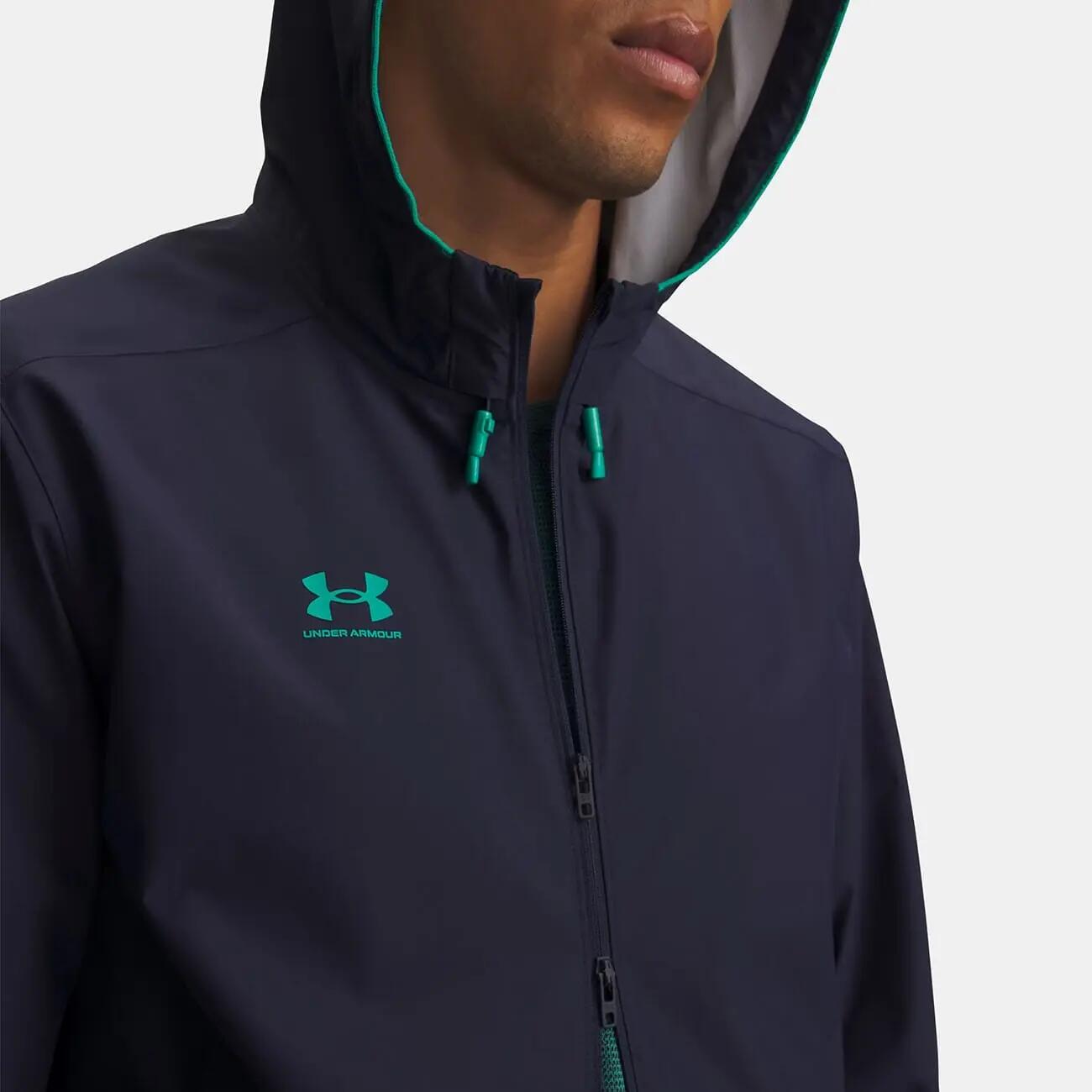 Veste extérieure à capuche pour homme UA Challenger Pro Storm Bleu marine nuit 3/3