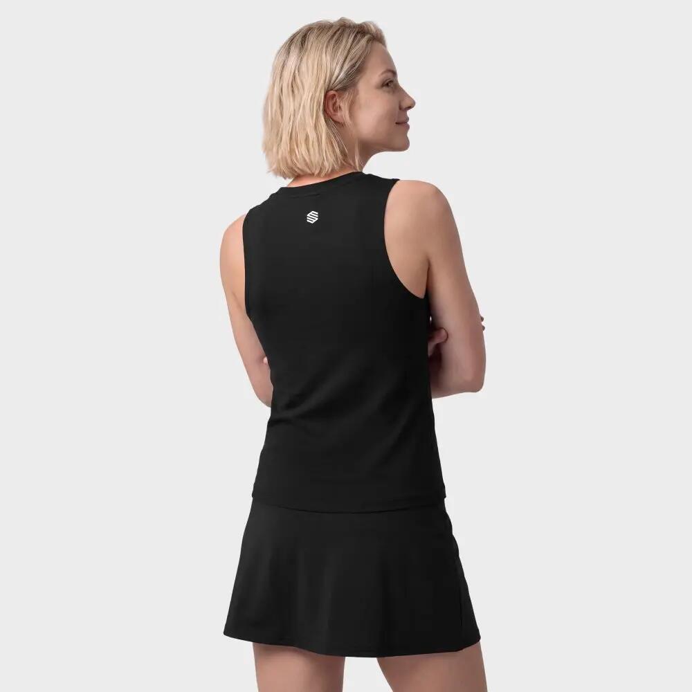 Women Padel ’s sleeveless top Shear-W Black Black 6/8