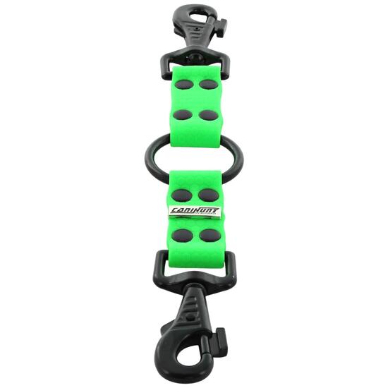 ACCOUPLE CANIHUNT MADE IN FRANCE HEXA 2 CHIENS COURT 15CM largeur 25mm VERT