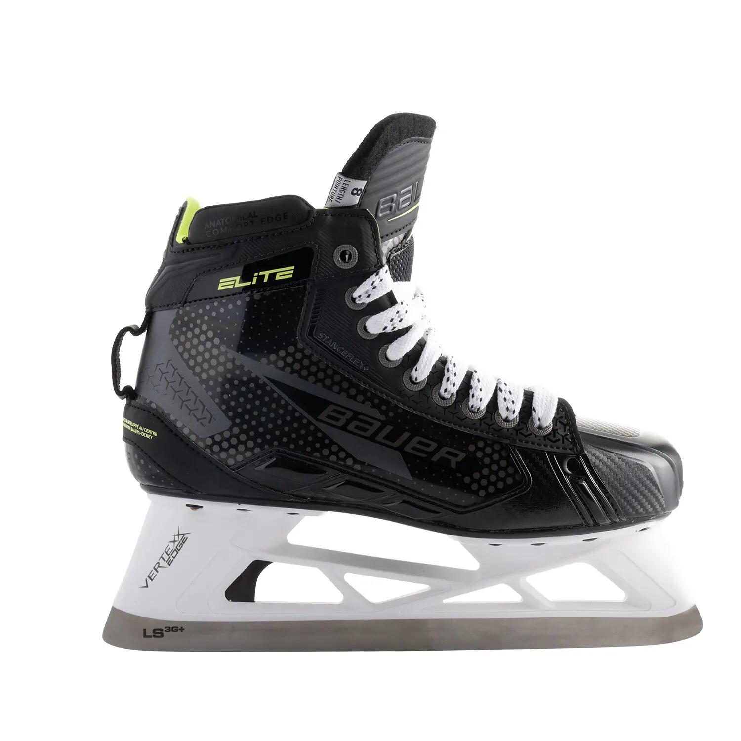BAUER Goalie Skate Elite Senior patines de portero, negro 2/6