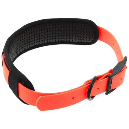 COLLIER CANIHUNT MADE IN FRANCE chien de pied PVC 25mmX65cm ORANGE