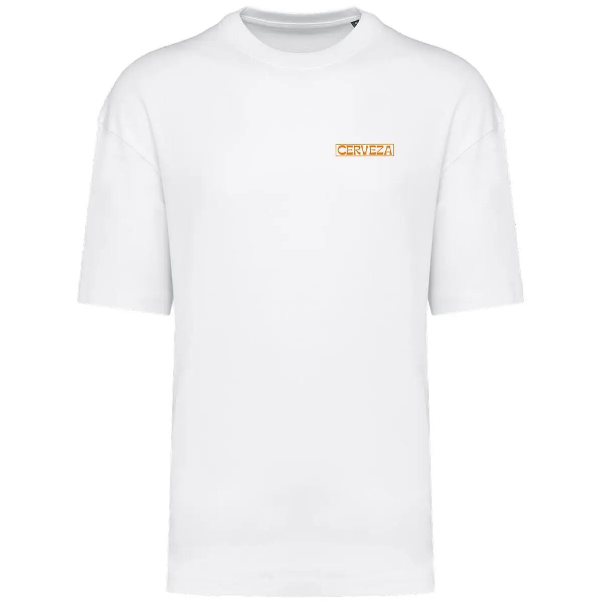 Unisex Oversized T-shirt Cerveza Wit 2/2