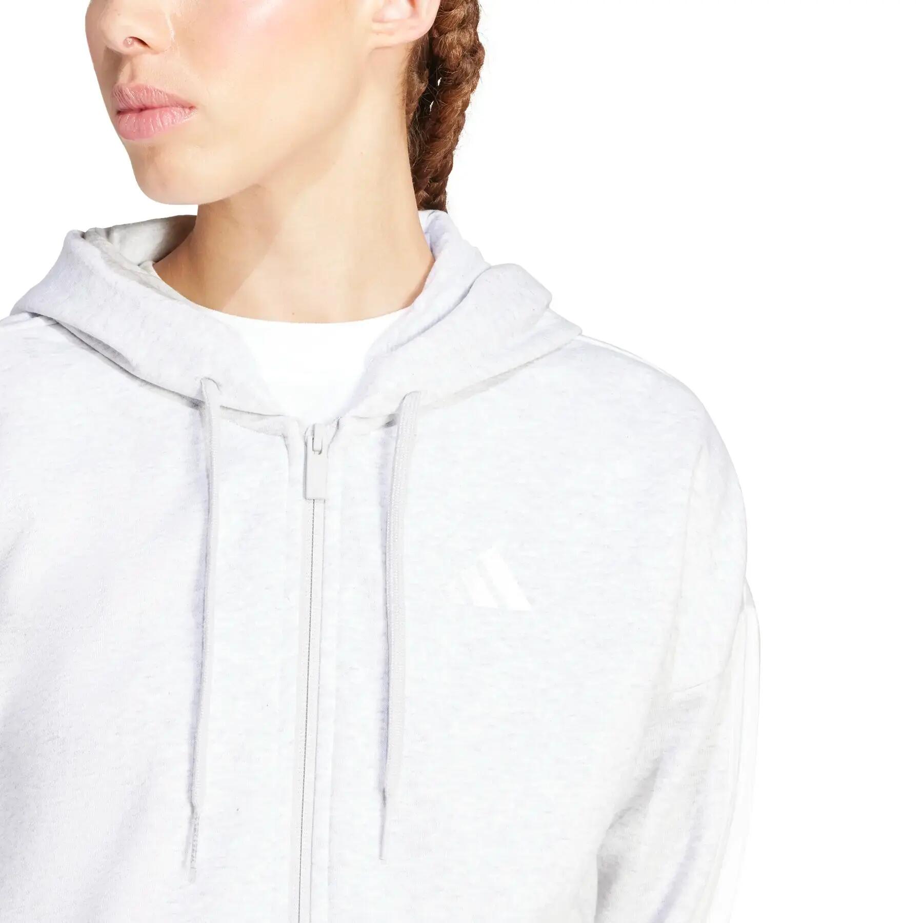 Sweatshirt à capuche full zip femme adidas 4/5
