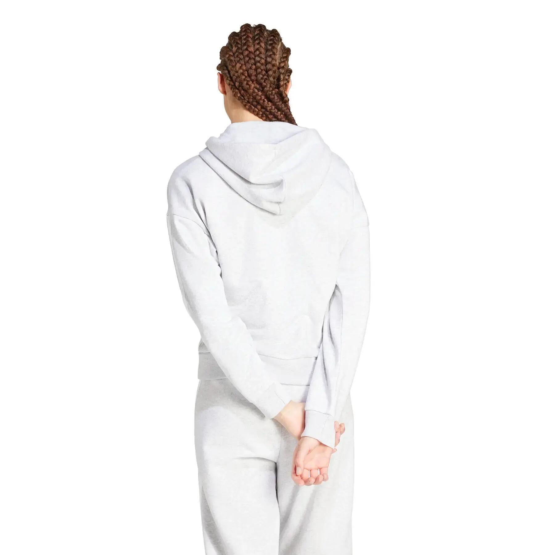 Sweatshirt à capuche full zip femme adidas 3/5