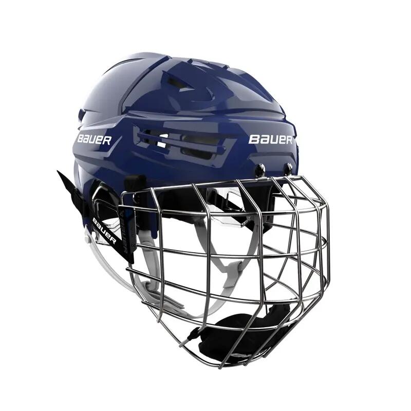 BAUER Re-Akt 70 Senior Navy adult Hockey Helmet Combo