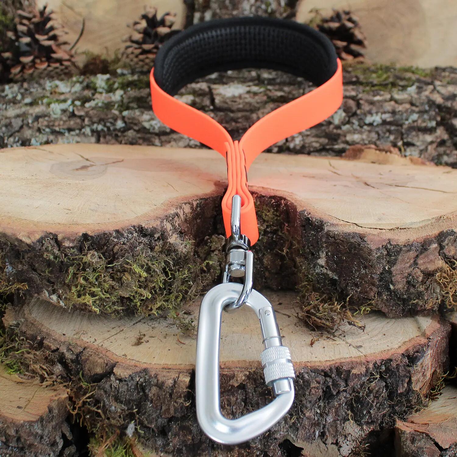 POIGNEE TRAINE GIBIER CANIHUNT PVC 25mm ORANGE 4/4