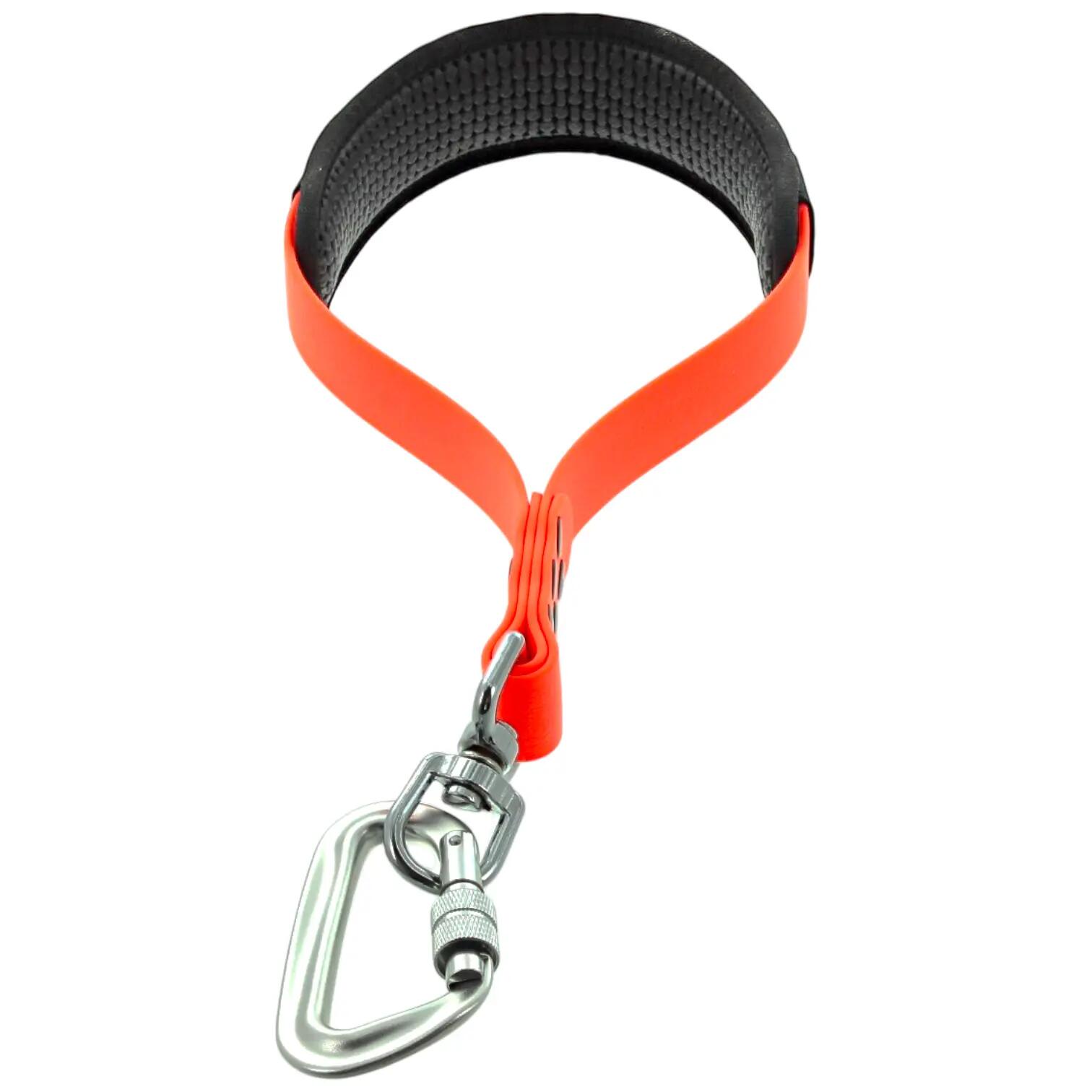 POIGNEE TRAINE GIBIER CANIHUNT PVC 25mm ORANGE 2/4