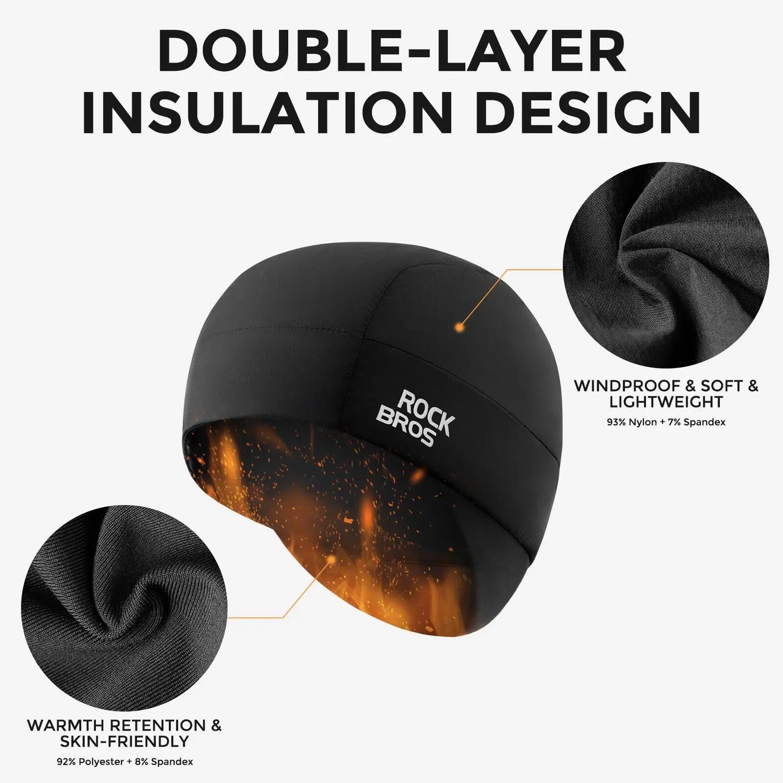 Bonnet de vélo hiver léger coupe-vent sous-casque 2/6