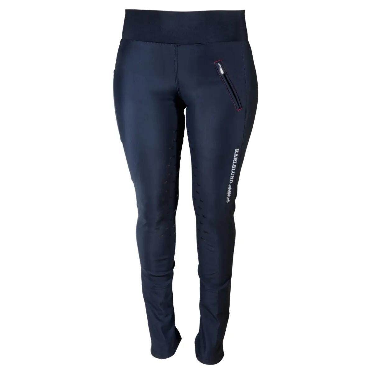 Legging da equitazione invernale con grip completo e tasca per telefono donna Ka 3/3