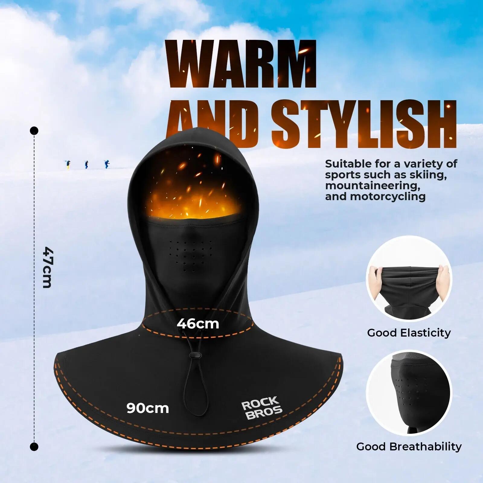 Cagoule hiver coupe-vent chaude pour vélo et outdoor 2/5