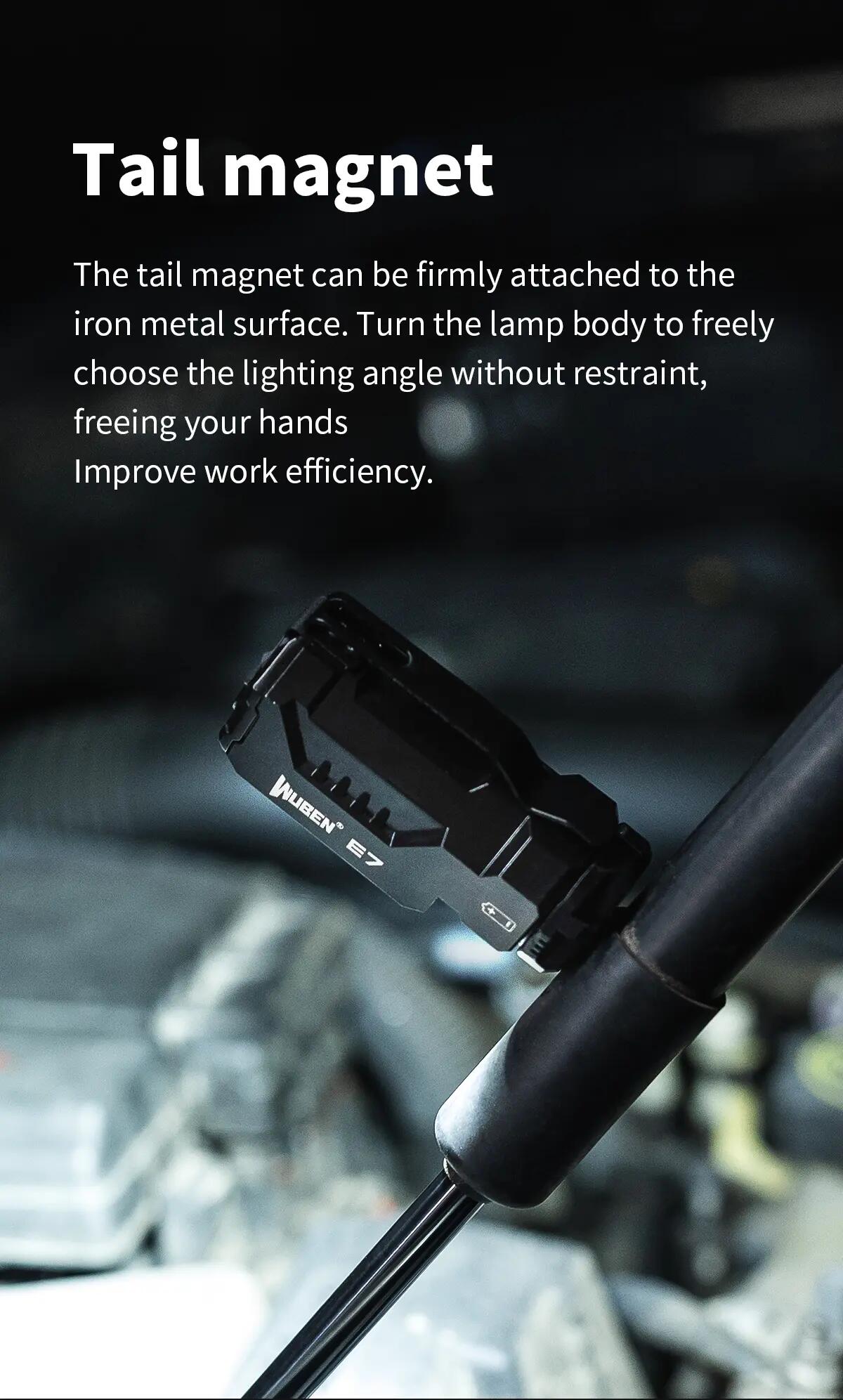 WUBEN E7 Lampe torche LED 1800 lumens, IP68, USB-C 8/12