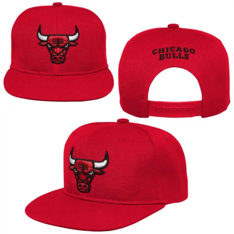 OUTERSTUFF Logo Flatbrim NBA Junior Snapback, Chicago Bulls 4/4