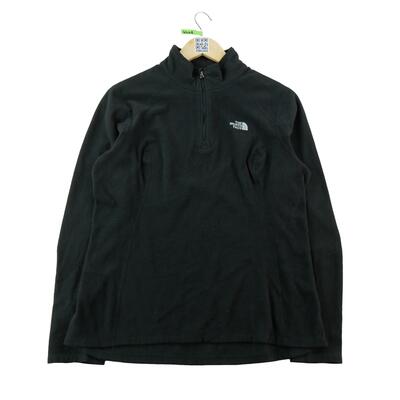 Dames fleece trui 1/4 zip zwart