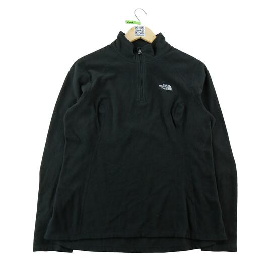 Dames fleece trui 1/4 Zip zwart