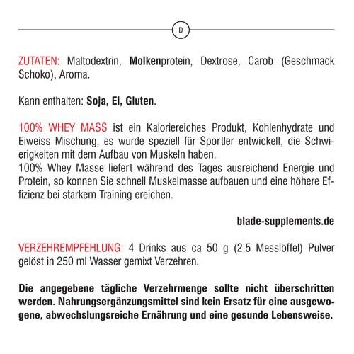 BLADE 100%Whey Mass 1500g Kokos
