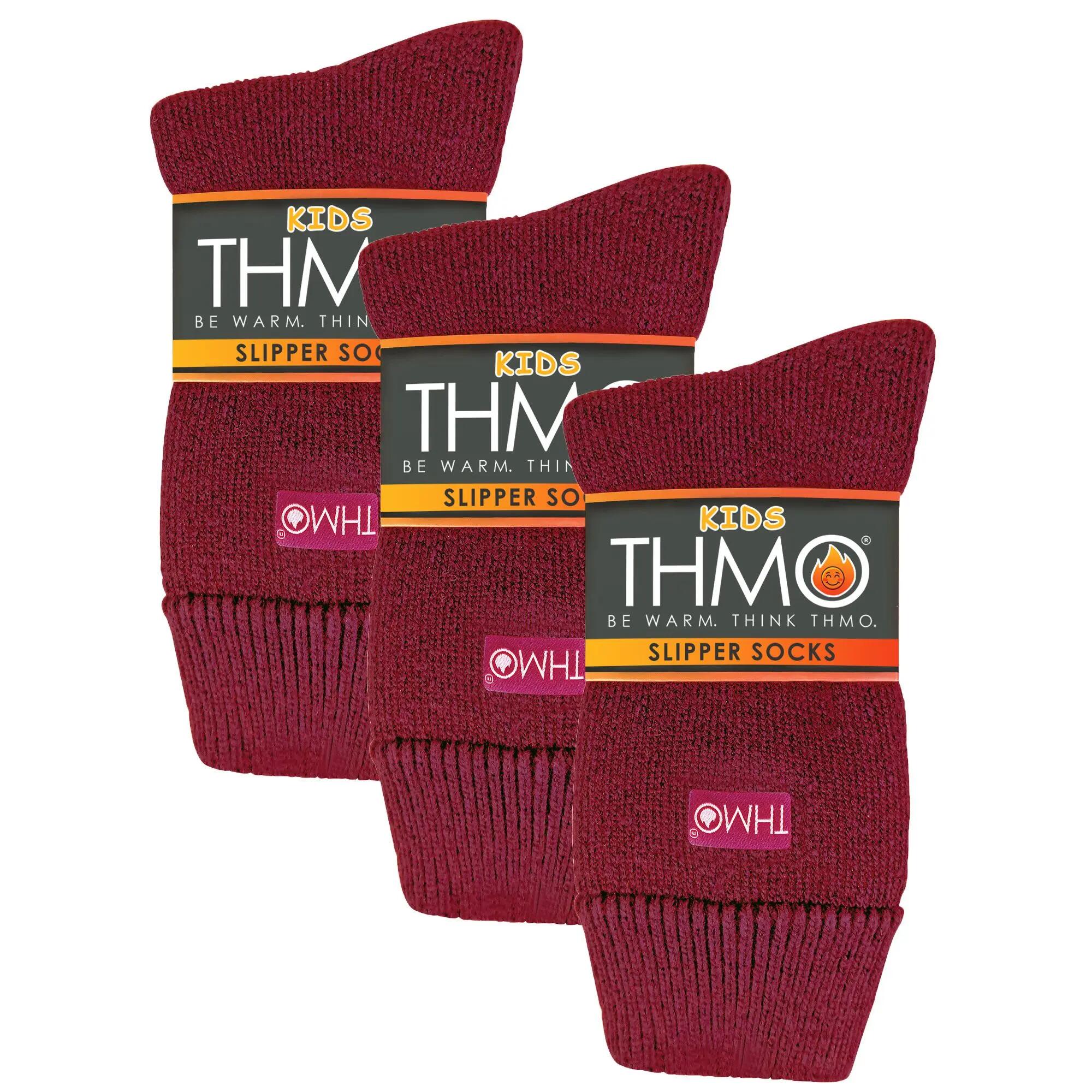 1 Pack Kids Indoor Thermal Slipper Socks with Grips 2/6