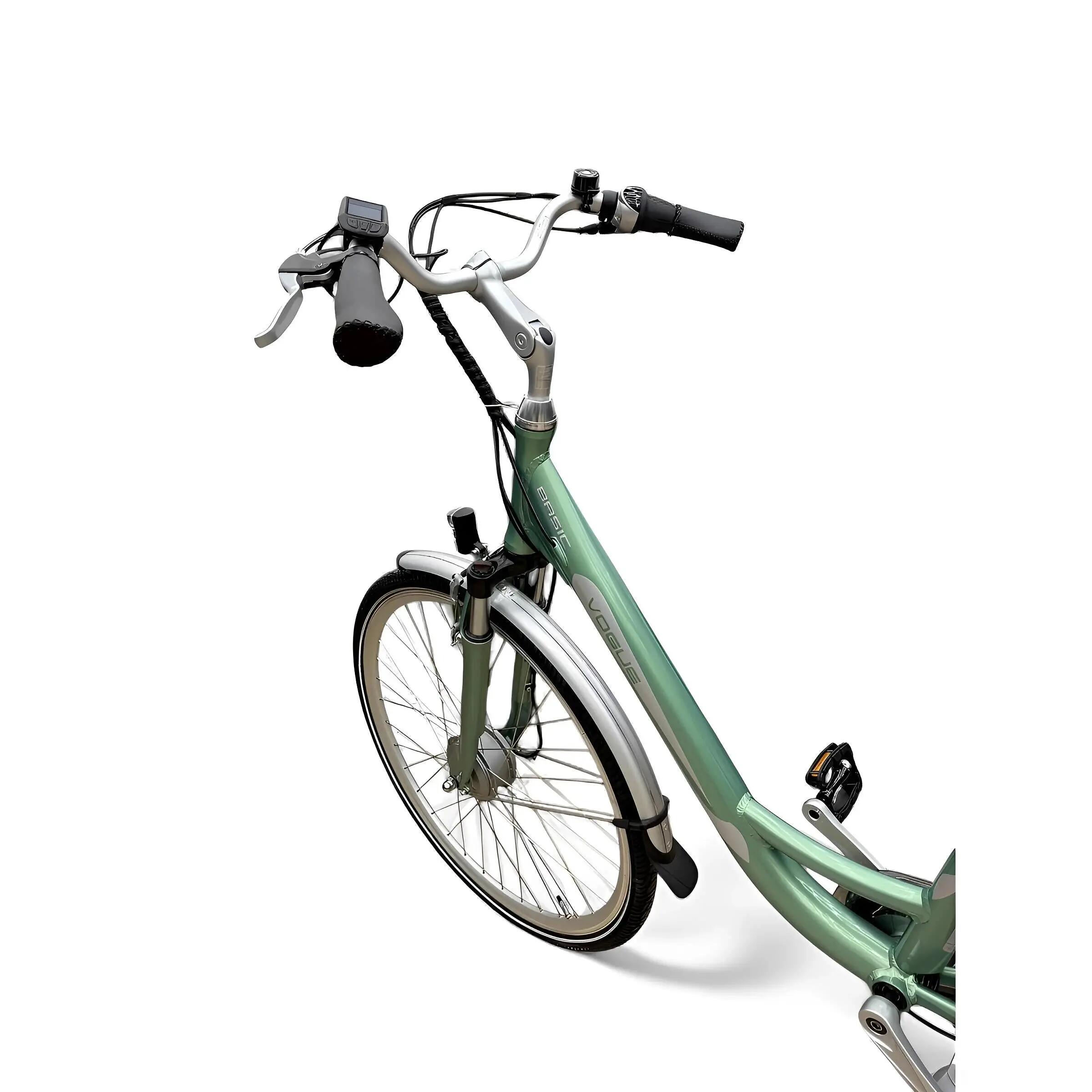 Vélo électrique femme 28 pouces 250 W 468 Wh cadre 49 cm – Vogue Basic N7 vert 4/5
